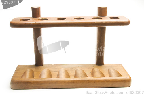 Image of wooden pipe rack 