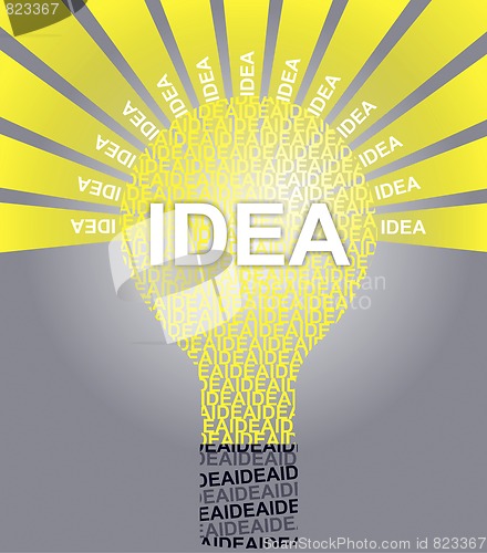 Image of IDEA typographic bulb