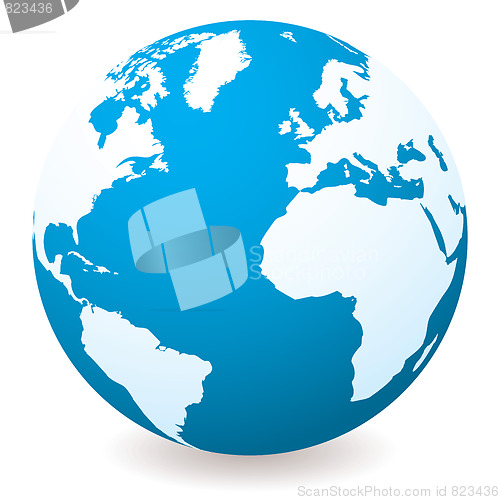 Image of light dark blue globe