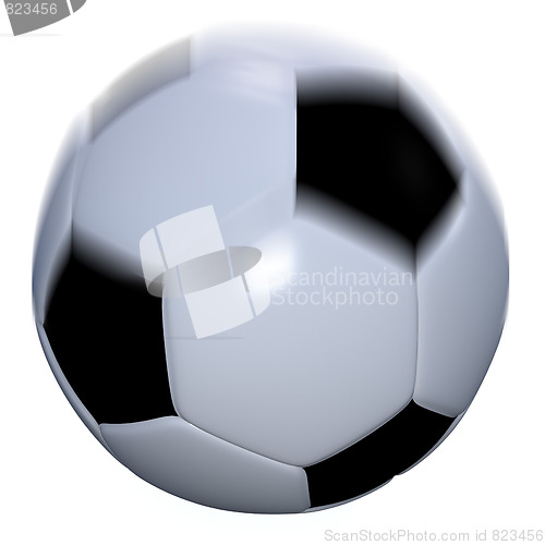 Image of soccer ball at speed