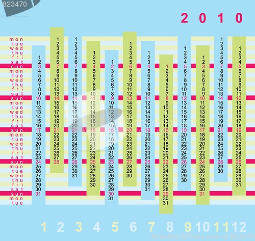 Image of Fresh calendar for 2010