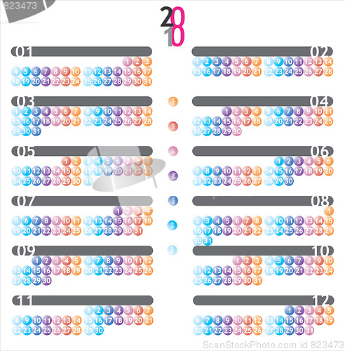 Image of Modern calendar for 2010
