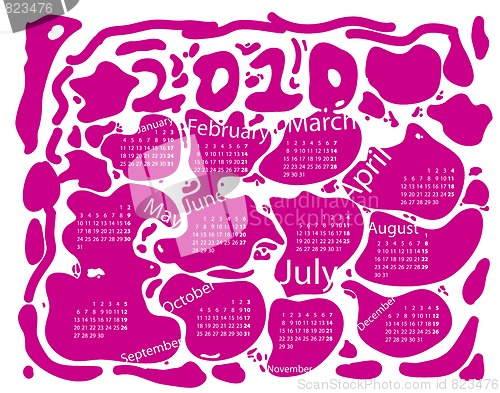 Image of Artistic calendar for 2010