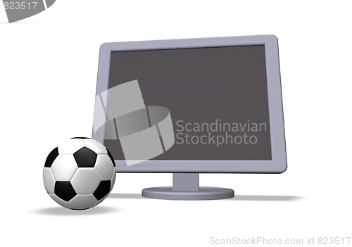 Image of soccer in tv