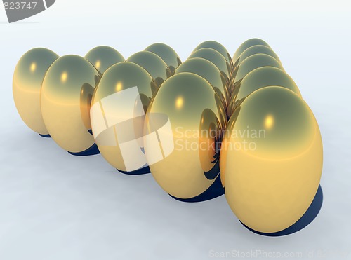 Image of Golden Easter Eggs