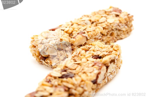 Image of Two Granola Bars Isolated on White