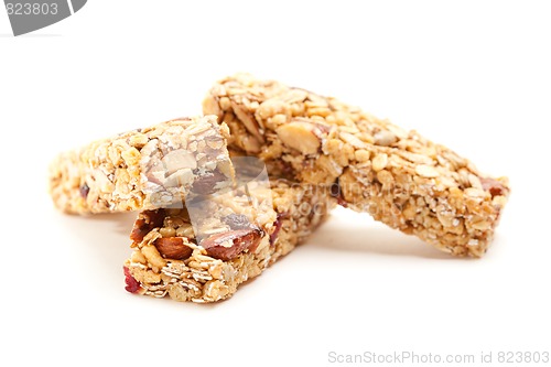 Image of Two Granola Bars Isolated on White