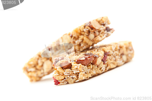 Image of Two Granola Bars Isolated on White