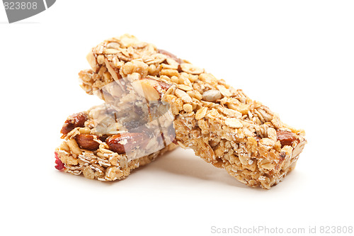 Image of Two Granola Bars Isolated on White