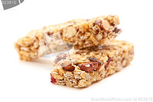 Image of Two Granola Bars Isolated on White