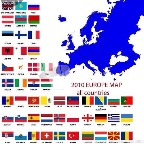 Image of Editable map of Europe