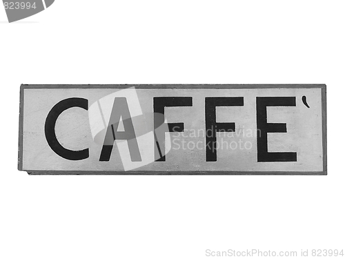 Image of Caffe sign