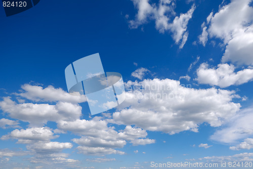 Image of White cumulus clouds