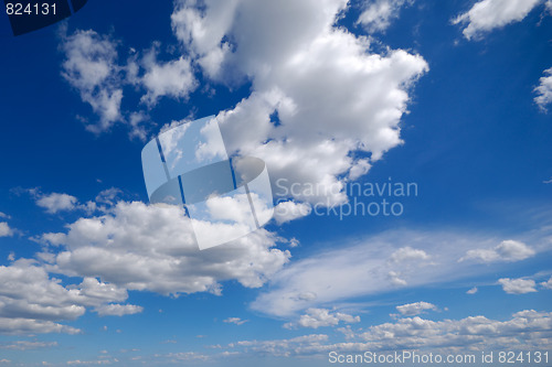 Image of White clouds and blue sky