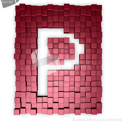 Image of cubes makes the letter p