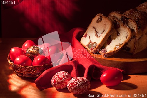 Image of Easter eggs still-life