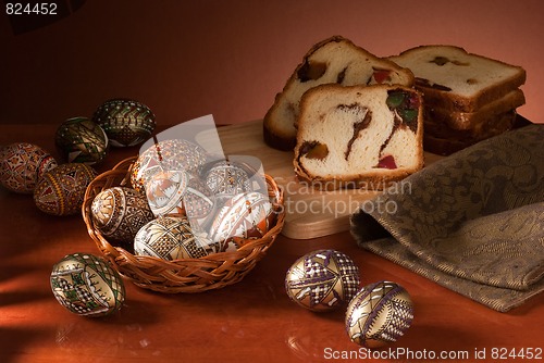 Image of Easter eggs still-life