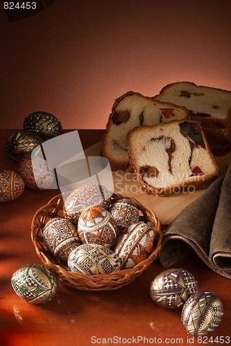 Image of Easter eggs still-life