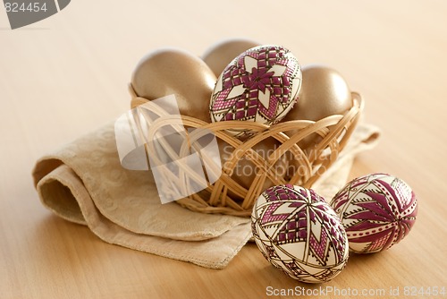 Image of Easter eggs still-life