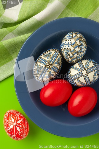 Image of Easter eggs still-life