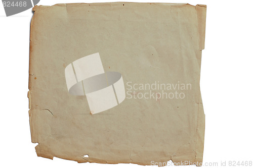 Image of Old yellow textured paper over white