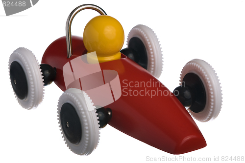 Image of Child's red toy race car