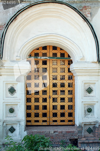 Image of Doors to Church Under Renovation