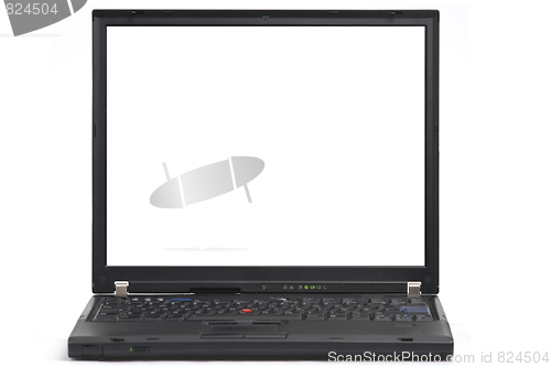 Image of Black laptop isolated on white