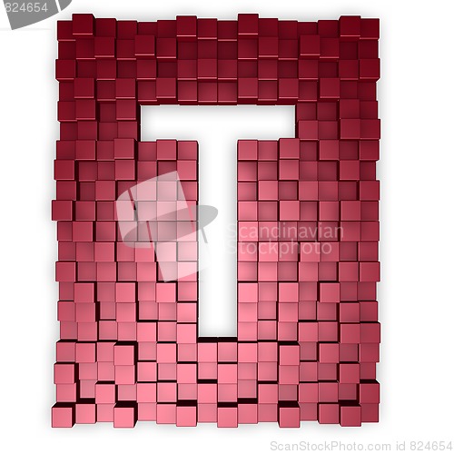 Image of cubes makes the letter t