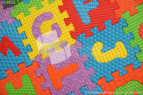 Image of alphabet puzzle background