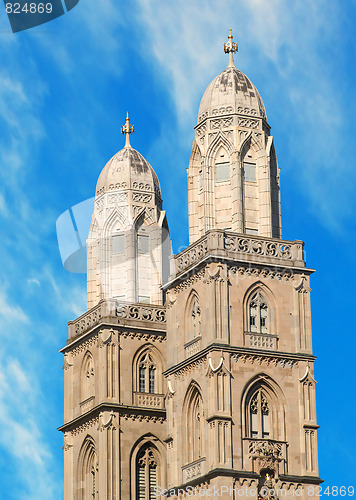 Image of grossmuenster towers in zurich