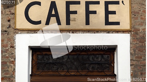 Image of Caffe sign