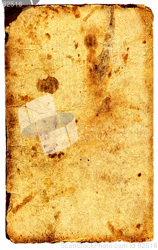Image of Old tatteredtextured paper. Over white
