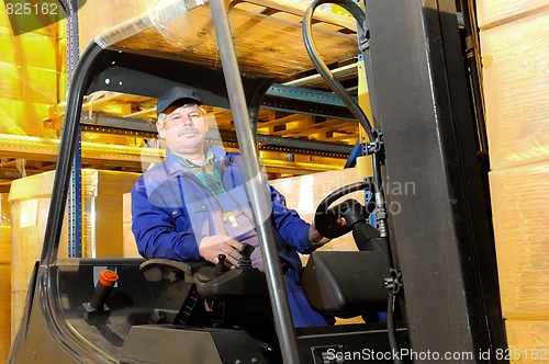 Image of forklift worker at warehouse