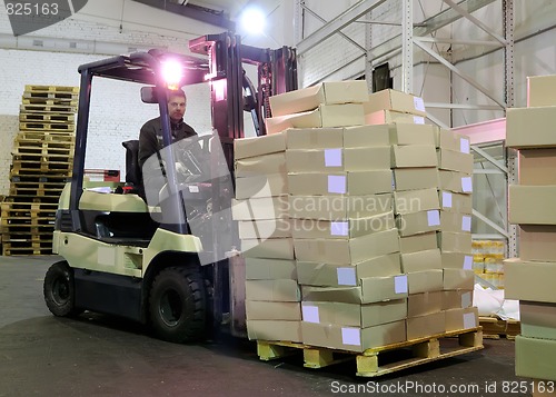 Image of Forklift in warehouse