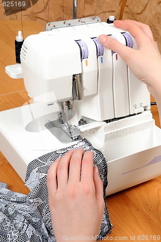 Image of sewing on the machine