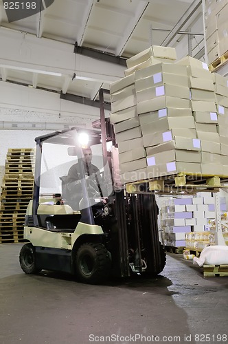 Image of Forklift in warehouse