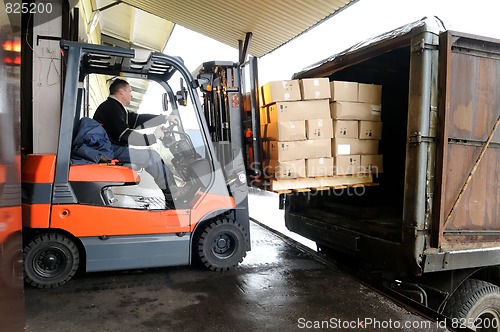 Image of Forklift in warehouse