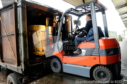 Image of Forklift in warehouse