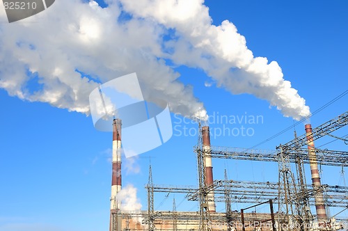 Image of smoking chimneys of power plant