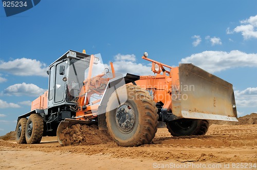 Image of road grader bulldozer