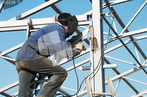 Image of electric arc welding