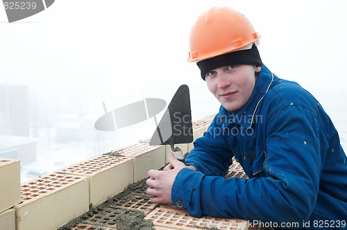 Image of Brick layer worker builder mason