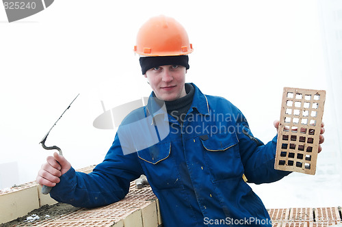 Image of Brick layer worker builder mason