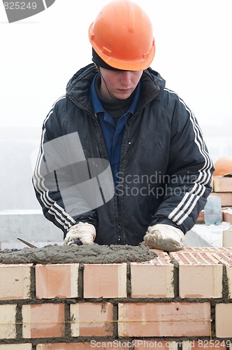 Image of Brick layer worker builder mason