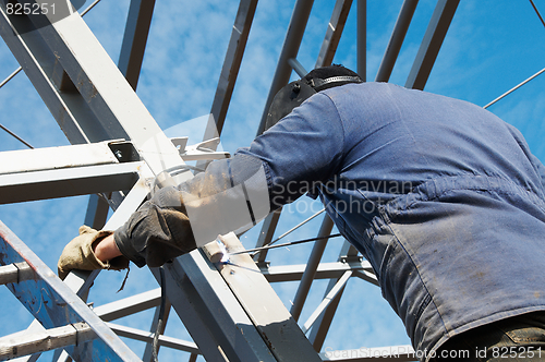 Image of electric arc welding