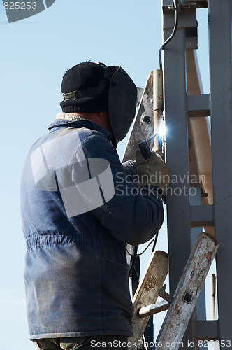 Image of electric arc welding