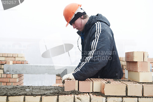 Image of Brick layer worker builder mason