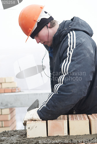 Image of Brick layer worker builder mason