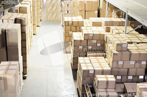 Image of cardboard boxes in warehouse